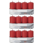 Trend Candles 12x Rode Cilinderkaaren/stompkaarsen 5 X 10 Cm 18 Branduren - Geurloze Kaarsen - Woondecoraties - Rood