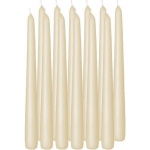 Enlightening Candles 12x Cremewitte Dinerkaarsen 25 Cm 8 Branduren - Geurloze Kaarsen Cremewit - Tafelkaarsen/kandelaarkaarsen