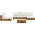 Beliani Varallo Loungeset Rotan 160 X 240 Cm - Beige