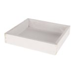Vierkant Houten Kaarsenplateau/kaarsenbord White Wash 20 X 20 Cm - Onderbord/kaarsenplateau/onderzet Bord Voor Kaarsen - Wit