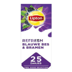 Lipton - Feel Good Selectione Thee Blauwe Bes & Bramen - 25 zakjes - Zwart
