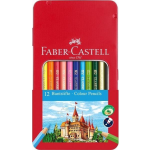 Faber Castell kleurpotlood Faber-Castell Castle zeskantig metalen etui met 12 stuks