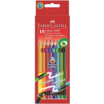 Faber Castell kleurpotlood Faber-Castell GRIP 2001 uitgumbaar etui à 10 stuks - Wit