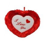 Pluche hart kussen I Love You 45 cm - Rood