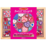 Houten speelgoed kralenset Sweet hearts - Zelf sieraden maken van houten kralen - DIY sieraden set voor meisjes