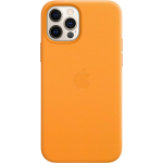 Apple iPhone 12 en 12 Pro Back Cover met MagSafe Leer California Poppy - Oranje