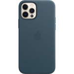 Apple iPhone 12 en 12 Pro Back Cover met MagSafe Leer Baltisch - Blauw