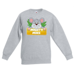 Bellatio Decorations Mighty Mike sweater voor kinderen - unisex - muizen trui - Grijs