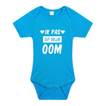 Bellatio Decorations Ik pas op mijn oom tekst baby rompertje jongens - Kraamcadeau - Babykleding - Blauw