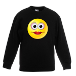 Bellatio Decorations Smiley/ emoticon sweater diva kinderen - Zwart