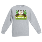 Bellatio Decorations Smarty de uil sweater voor kinderen - unisex - uilen trui - Grijs