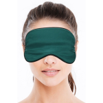 Bellatio Design 2x luxe slaapmasker/ reismasker met zachte vulling - Zeer comfortabel - Voor thuis en op reis - Groen