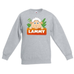 Bellatio Decorations Lammy het schaapje sweater voor kinderen - unisex - schapen trui - Grijs