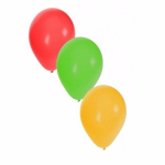 Ballonnen rood/geel/groen 30x stuks - Carnaval thema kleuren feestartikelen