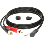 Klotz AY7A0200 2x RCA 2p - 1x mini-jack 3p haaks verloopkabel 2m