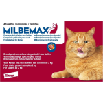 Milbemax Tabletten Kat Groot 4 tabl. groter dan 2kg - Rood