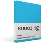 Snoozing - Flanel - Kussenslopen - Set Van 2 - 50x70 - - Blauw