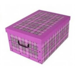 Opbergbox/opbergdoos Fuchsia 53 X 38 Cm - Roze