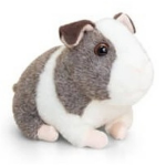 Keel Toys Pluche Cavia Knuffel/wit Met Geluid 16 Cm - Grijs