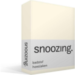 Snoozing Badstof Hoeslaken - 80% Katoen - 20% Polyester - Lits-jumeaux (180x200/220 Of 200x200 Cm) - Ivoor - Wit