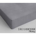 Dreamhouse Katoen Hoeslaken - 100% Katoen - 2-persoons (120x200 Cm) - - Grijs