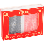 Buffalo Speelkaartenset Lion 100% Plastic Duobox, Poker