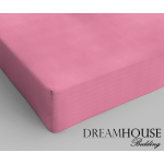 Dreamhouse Katoen Hoeslaken - 100% Katoen - Lits-jumeaux (180x200 Cm) - - Roze