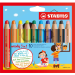 Stabilo Potloden Woody 3 In 1 - 10 Stuks - Potlood