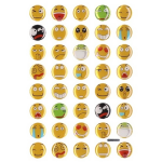 40x Emotie Stickers Gekleurd Op Vel
