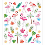 Flamingo Stickervel Met 37 Gekleurde Stickers