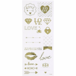 Love Stickervel Met 14en Liefdes Stickers - Goud