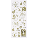 Kerst Stickervel Met 26en Kerstmis Stickers - Goud