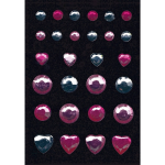 Stickers Met En Zilveren Strass Steentjes - Roze