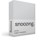 Snoozing Jersey - Topper Hoeslaken - Katoen - 160x210/220 - - Grijs