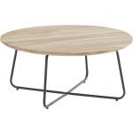 4SO Axel Koffietafel Teak - diameter90 cm - Bruin