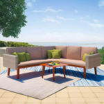 Vidaxl 4-delige Loungeset Met Kussens Poly Rattan - Grijs