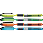 Stabilo Markeerstift Navigator Etui Van 4 Stuks: Geel, Blauw, Groen En - Wit