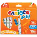 Carioca Viltstifen Baby, Kartonnen Etui Met 12 Stuks In Geassorteerde Kleuren