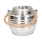 Home Deco Windlicht Lantaarn Zilver 13 Cm - Silver