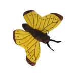 Pluche Gele Vlinder 21 Cm - Geel