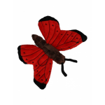 Pluche Rode Vlinder 21 Cm - Rood