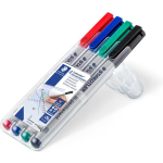 Staedtler Ohp-marker Lumocolor Non-permanent Geassorteerde Kleuren, Box Met 4 Stuks, Superfijn 0,4 Mm