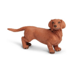 Plastic Hond Teckel 9 Cm - Bruin