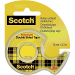 Scotch Dubbelzijdige Plakband Ft 12 Mm X 6,3 M + Afroller