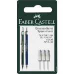 Faber Castell Reservegum Met Reinigingsnaald Set A 3 Stuks - Wit