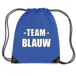 Bellatio Decorations Sportdag Team Rugtas/ Sporttas - Blauw