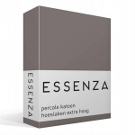 Essenza Premium Percale Katoen Hoeslaken Extra Hoog - 1-persoons (90x190 Cm) - Grijs