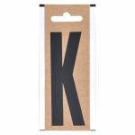 Letter Sticker K 10 Cm - Zwart