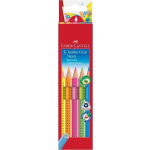 Kleurpotlood Faber Castell Jumbo Grip Etui 5 Kleuren - Wit