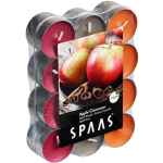 Spaas 24x Geurtheelichtjes Apple Cinnamon 4,5 Branduren - Geurkaarsen Appel/kaneel Geur - Waxinelichtjes